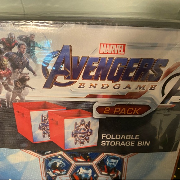 2/$25 NEW Marvel Avengers End Game Foldable Storage Bins Red - Picture 2 of 3